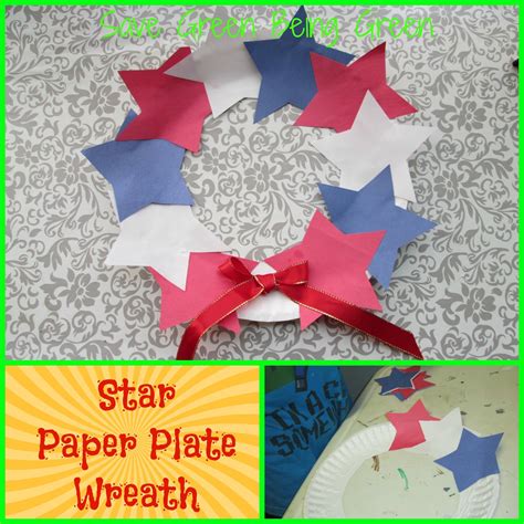 Save Green Being Green: Star Paper Plate Wreath