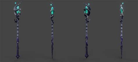 ArtStation - Stylized Magic Staff, Vanessa Melicher | Stylized, Cyberpunk art, Fantasy props