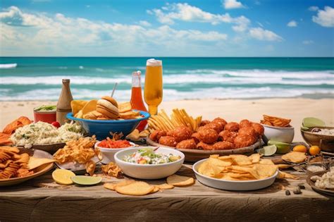 Premium AI Image | Brazilian beach snacks food photography