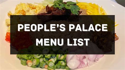 People's Palace Menu Prices Philippines 2024 [Updated] — All About ...