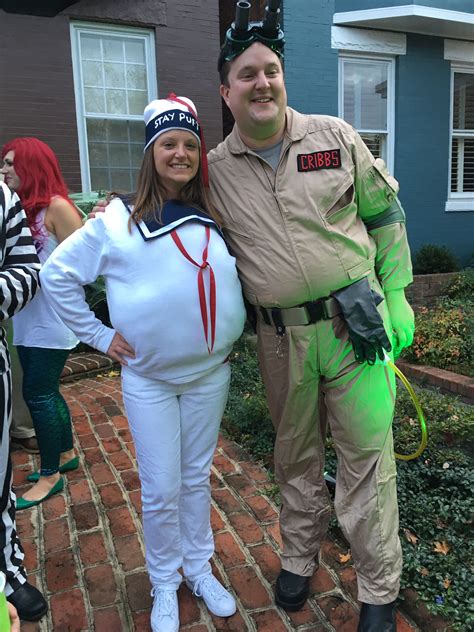 Ghostbusters Stay Puft Marshmallow Man DIY Halloween costume | Couples halloween outfits ...