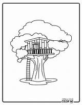 Treehouse Coloring Pages Free PDF Printables  Simply Love sketch template