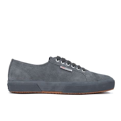 Superga Men's 2750 SUEU Suede Trainers - Grey Stone Mens Footwear | TheHut.com