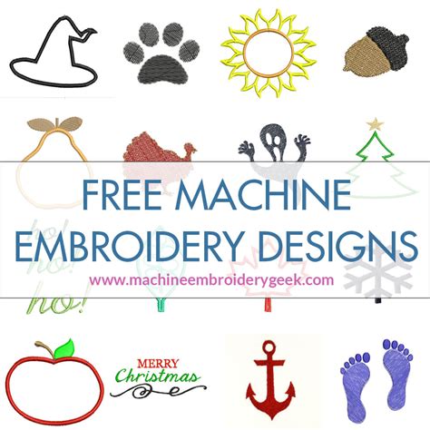 Free Embroidery Designs - Machine Embroidery Geek