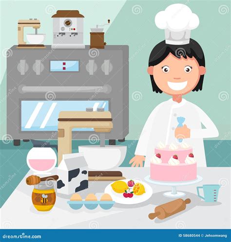 Pastry Chef Cartoon Vector Clipart | CartoonDealer.com #41776284