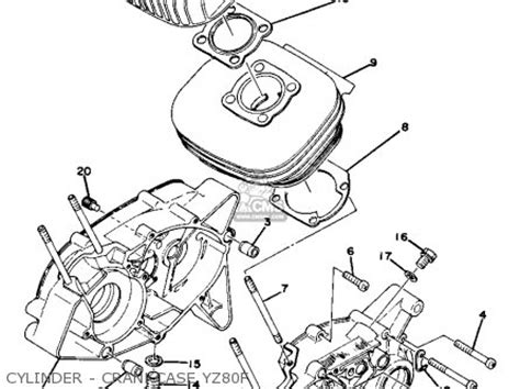 Yamaha YZ80 COMPETITION 1979 USA parts lists and schematics