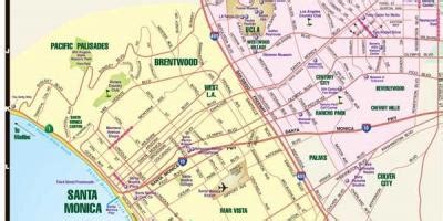 Brentwood Los Angeles map - Map of brentwood Los Angeles (California - USA)