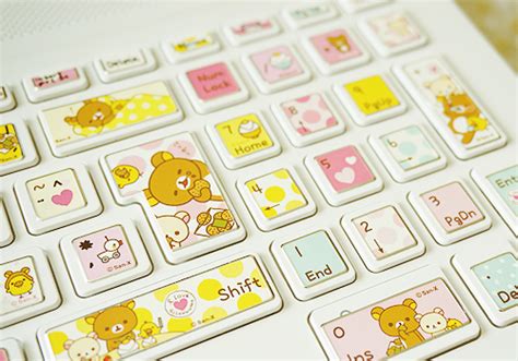 rilakkuma stickers sticker keyboard cute kawaii japanese cartoon ...