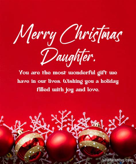 70+ Merry Christmas Wishes for Your Daughter - WishesMsg