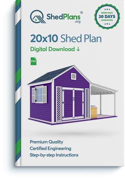 20x10 Garden Shed Plans with Porch - Shedplans.org