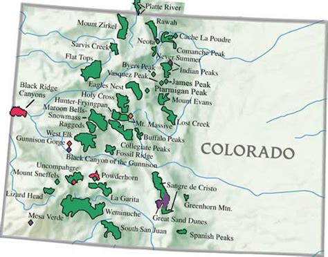 Colorado Wilderness Area Map | Colorado map, Colorado mountain ranges ...