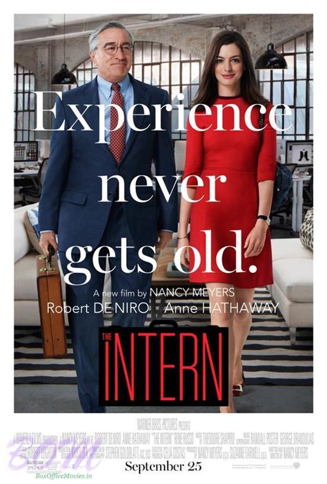 Poster for The Intern movie starring Robert De Niro and Anne Hathaway ...