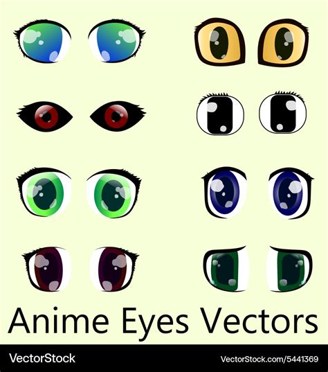 Anime eyes Royalty Free Vector Image - VectorStock