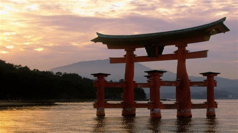 miyajima, Shrine, At, Sunset, Miyajima, Japan, Temple, Architecture ...