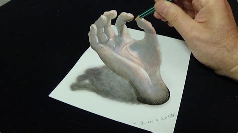 How To Draw A Incredible 3d Hand Illusion! - YouTube