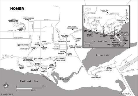 Homer Alaska Road Map - homswu