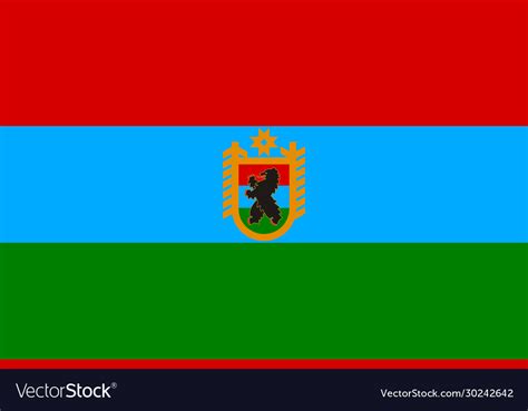 Flag republic karelia in russian federation Vector Image