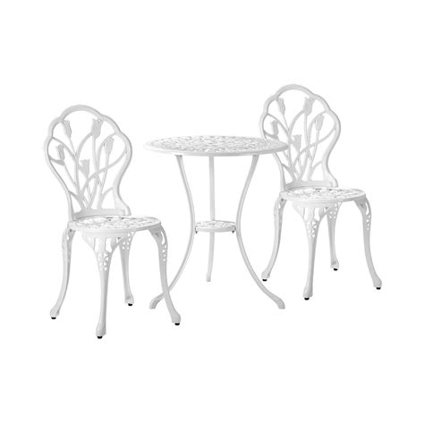 Livsip 3 Piece Outdoor Furniture Setting Chairs Table Bistro Patio Din