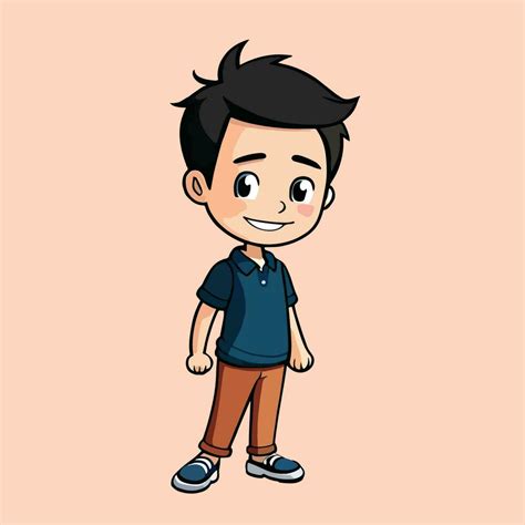 boy cartoon character cute funny vector illustration eps 10 23842246 Vector Art at Vecteezy