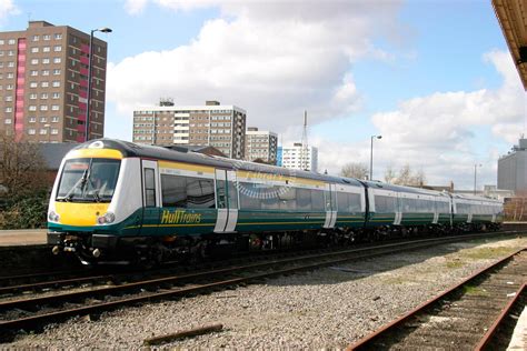 The Transport Library | A Class 170 Turbostar in Hull Trains livery stands ready for departure ...