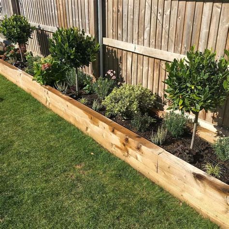 10 Railway Sleepers Garden Edging Ideas - Garden Patch