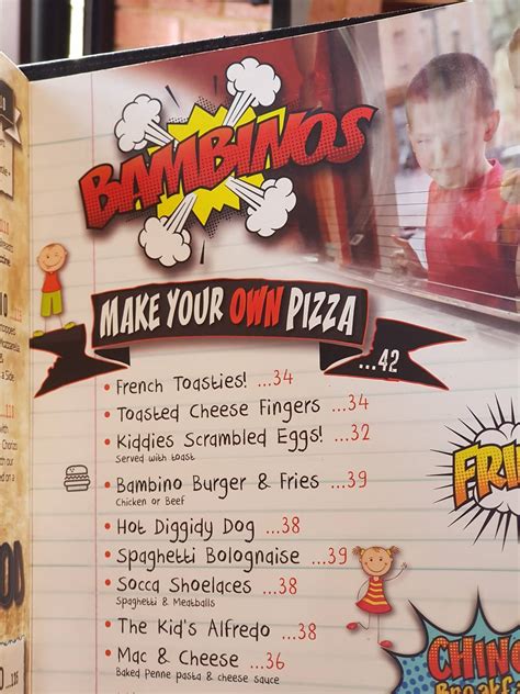 Menu at Papachinos Boksburg restaurant, Boksburg