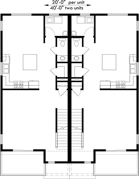 Townhouse Plans, Row House Plans, 4 Bedroom Duplex House Plans