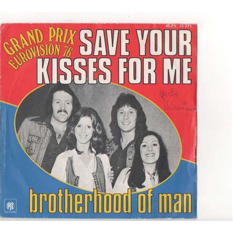 Anzai Notizbuch Kitt brotherhood of man save your kisses for me ...