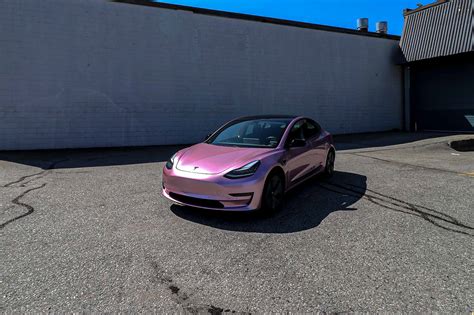 Pink Tesla Model 3 - Metal Pink Wrap | Twiisted Wrap