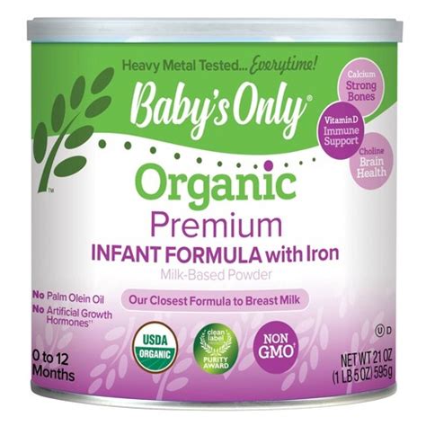 Baby's Only Organic Premium Dairy Powder Infant Formula - 21oz : Target