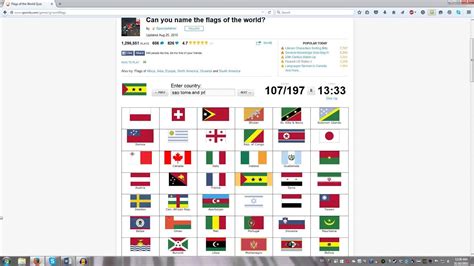 Flags of the World Quiz - Sporcle - YouTube