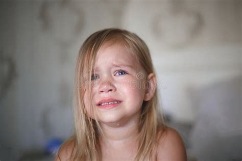 Portrait of a Beautiful Little Crying Girl Stock Photo - Image of child, despair: 190474166