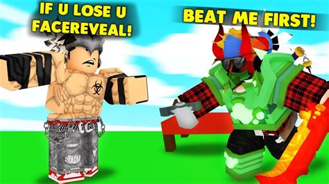 They Said If I LOSE, I Have to FACE REVEAL... (ROBLOX BEDWARS) - YouTube