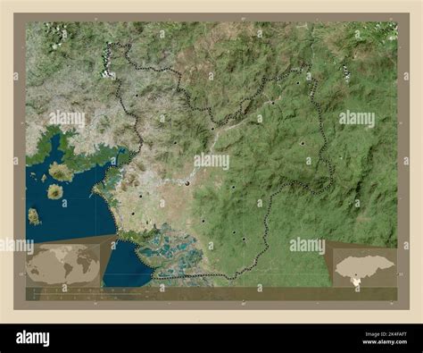 Choluteca, department of Honduras. High resolution satellite map ...