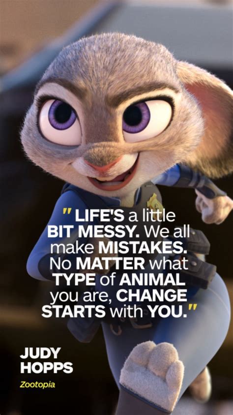 Judy Hopps From Zootopia. Change starts with you. // follow us @motivation2study for daily ...