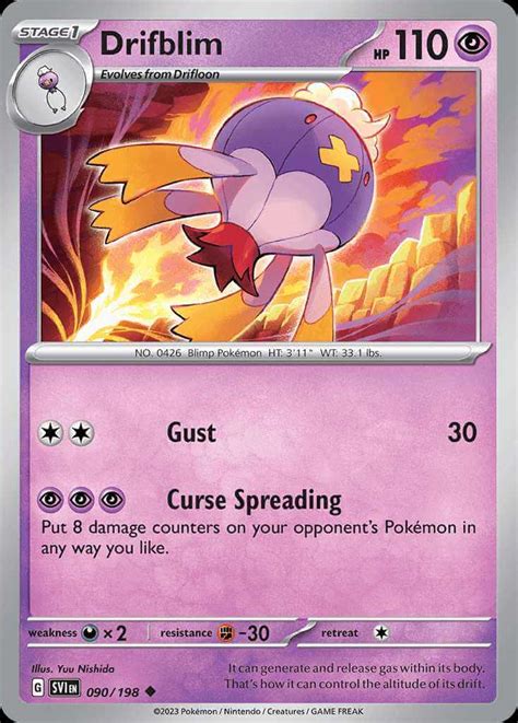 Drifblim (sv1-90) - Pokémon Card Database - PokemonCard