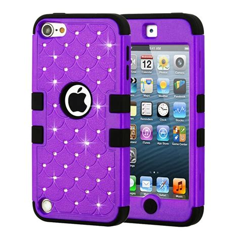 For Apple iPod Touch 5th Gen/6th Gen Case, by Insten Full Star Hard Plastic/Soft TPU Rubber Case ...