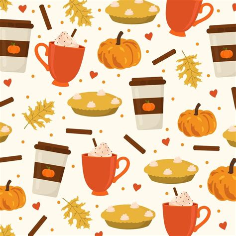 Pumpkin Spice Vector Background | Vector background, Cross stitch alphabet, Vector art