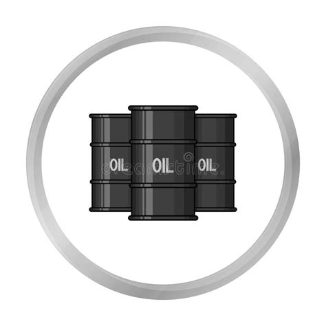 Oil Barrel Icon in Monochrome Style Isolated on White Background. Money and Finance Symbol Stock ...