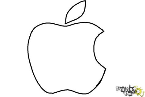 How to Draw Apple Logo - DrawingNow