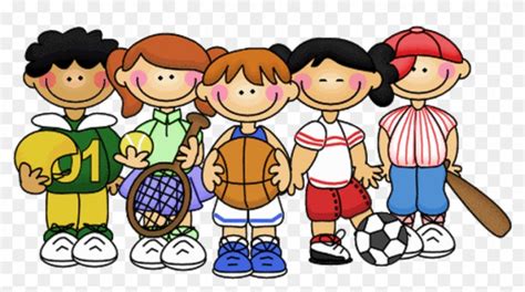 Pe Teacher Clipart - Kids Playing Sports Clipart - PNG - Free transparent image