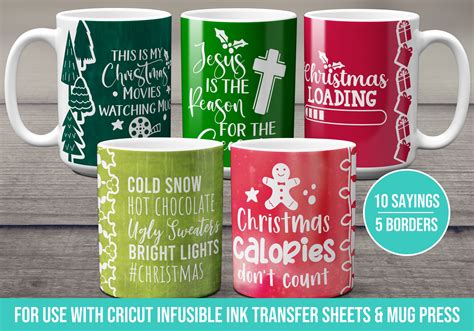 Christmas Mug Wraps with Sayings SVG Graphic by Kennie Designs ...