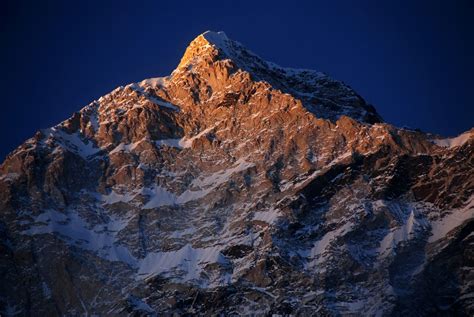 7 18 Makalu Summit Sunset From Makalu Base Camp South