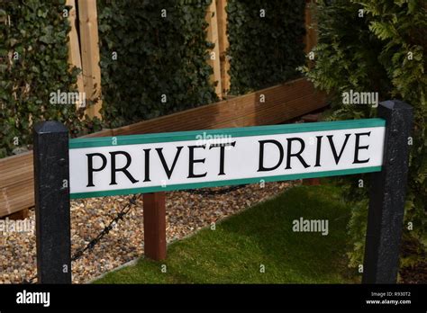 Privet Drive sign at the Harry Potter Studios at Leavesden, London, UK Stock Photo - Alamy