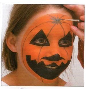 Citrouille Pumpkin Makeup Ideas, Halloween Pumpkin Makeup, Visage Halloween, Scary Halloween ...