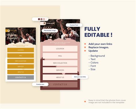 Canva Bio Link Template Rustic Summer, Wedding Instagram Landing Page, Branding Kit, Linktree ...