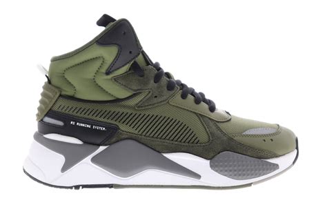 Puma RS-X Midtop Utility 36982101 Mens Green Canvas Lifestyle Sneakers ...