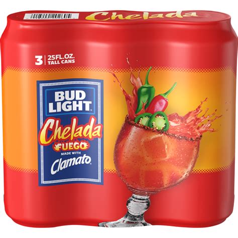 Bud Light® Chelada Fuego Made with Clamato®, 3 Pack 25 fl. oz. Cans ...