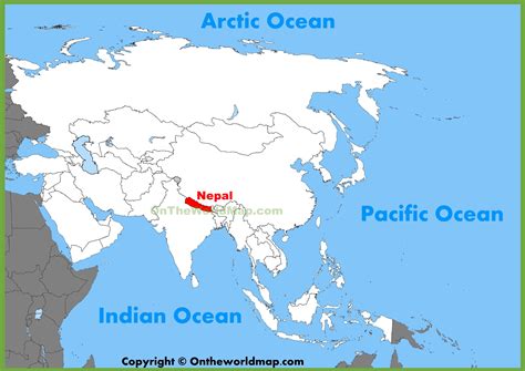 Nepal location on the Asia map - Ontheworldmap.com