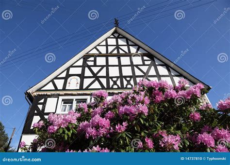 Half-timbered House in Germany Stock Photo - Image of green, summer: 14737810